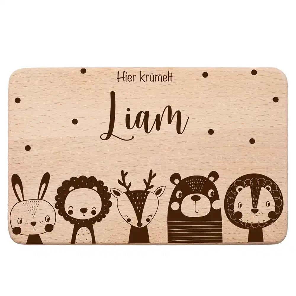 Frühstücksbrettchen Frühstücksbrettchen Große Tierfamilie