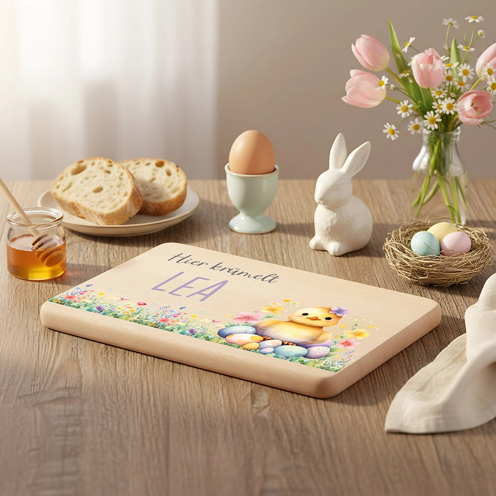 Frühstücksbrettchen Holz personalisiert