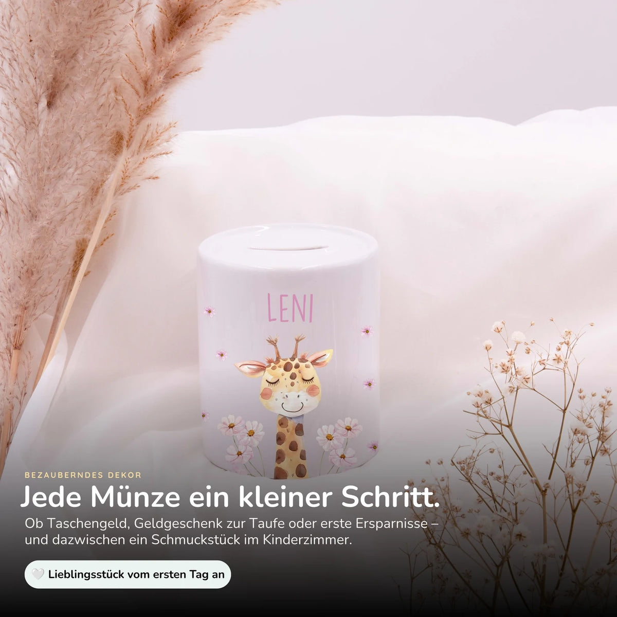 Spardose Kinder aus Keramik - Giraffe