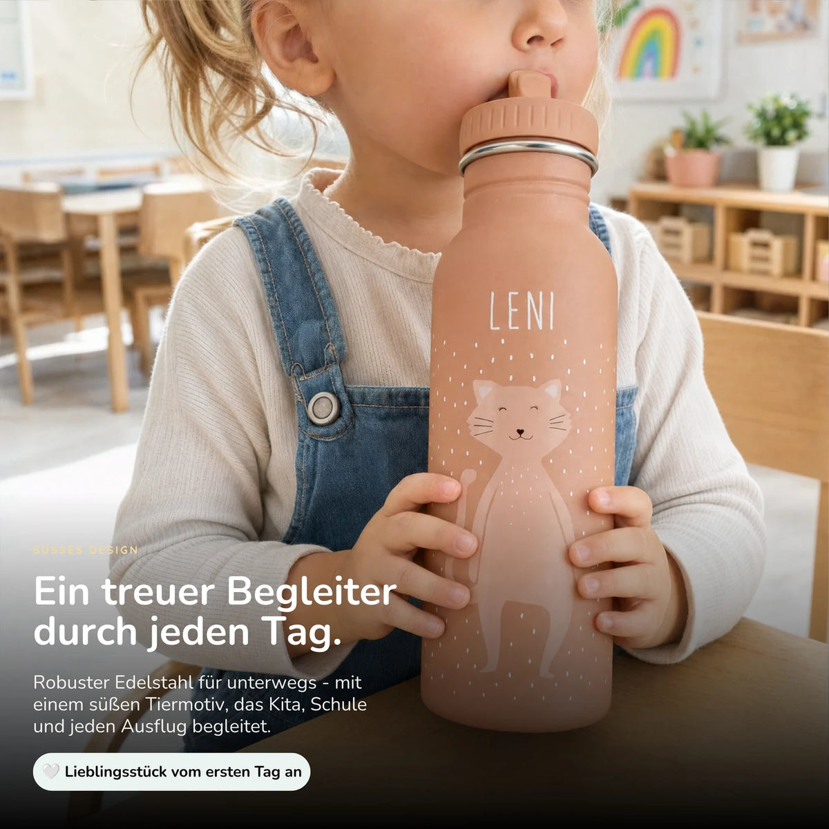 Trixie Trinkflasche Kinder personalisiert Katze