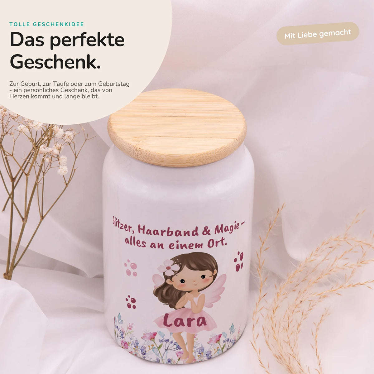 Personalisierbare Keksdose mit Name - Zauberfee