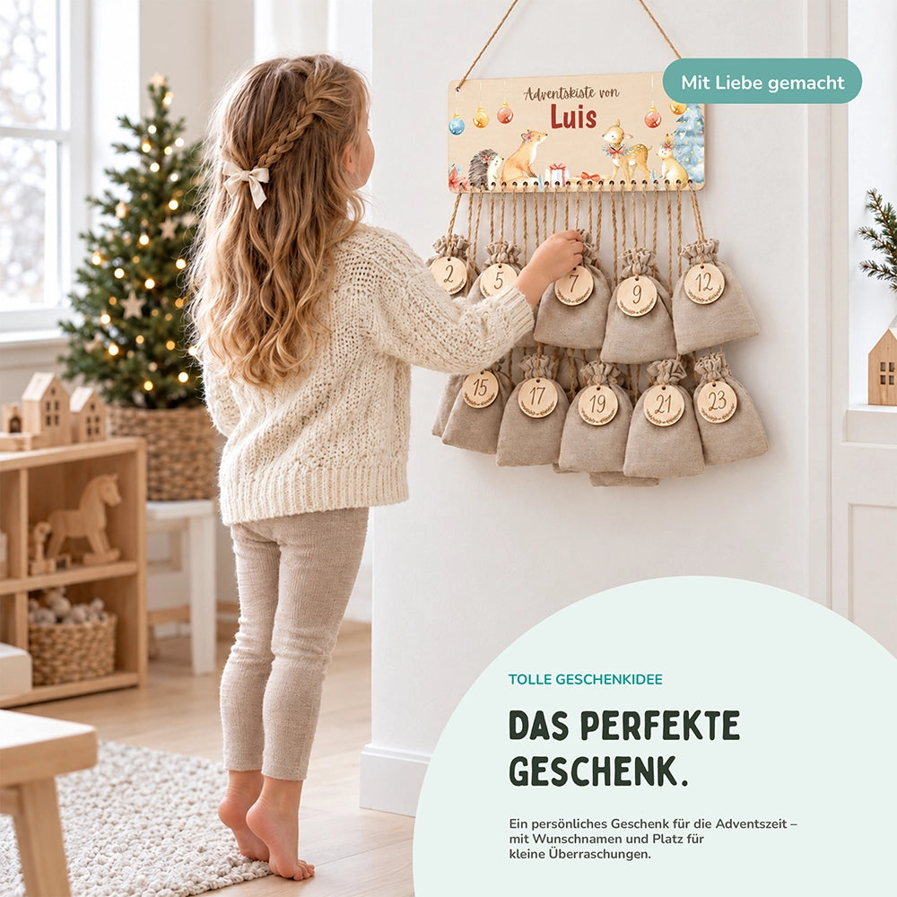Personalisierter Adventskalender Weihnachtsfamilie