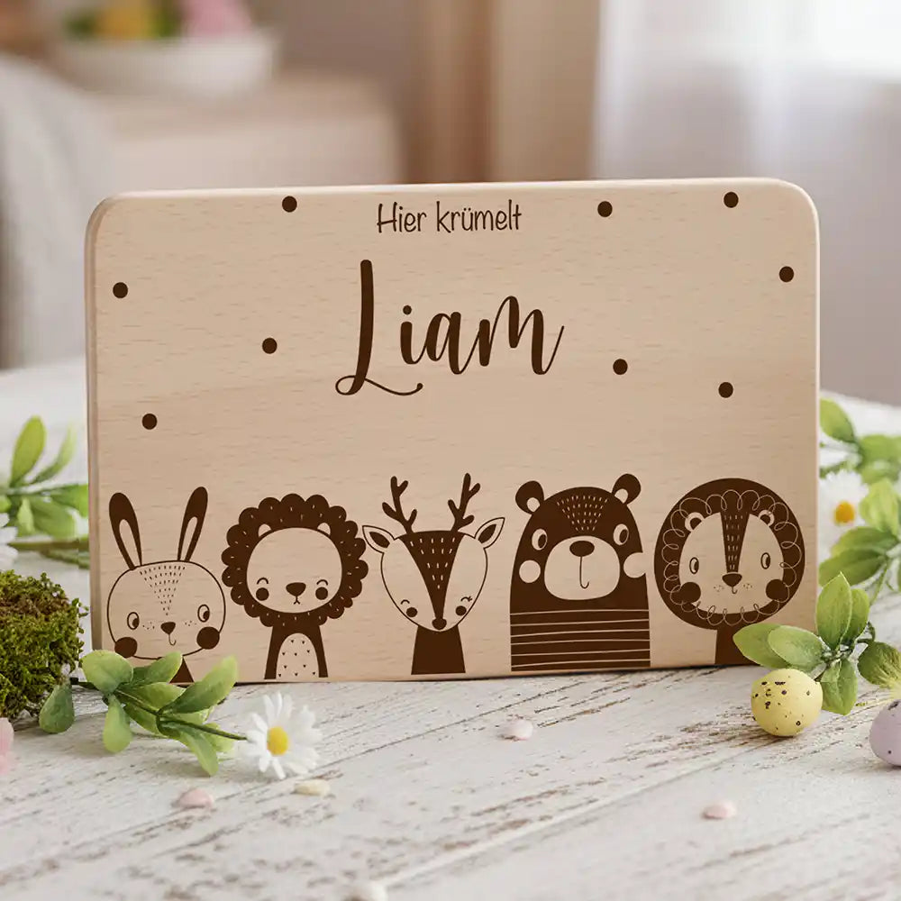 Frühstücksbrettchen Frühstücksbrettchen Große Tierfamilie