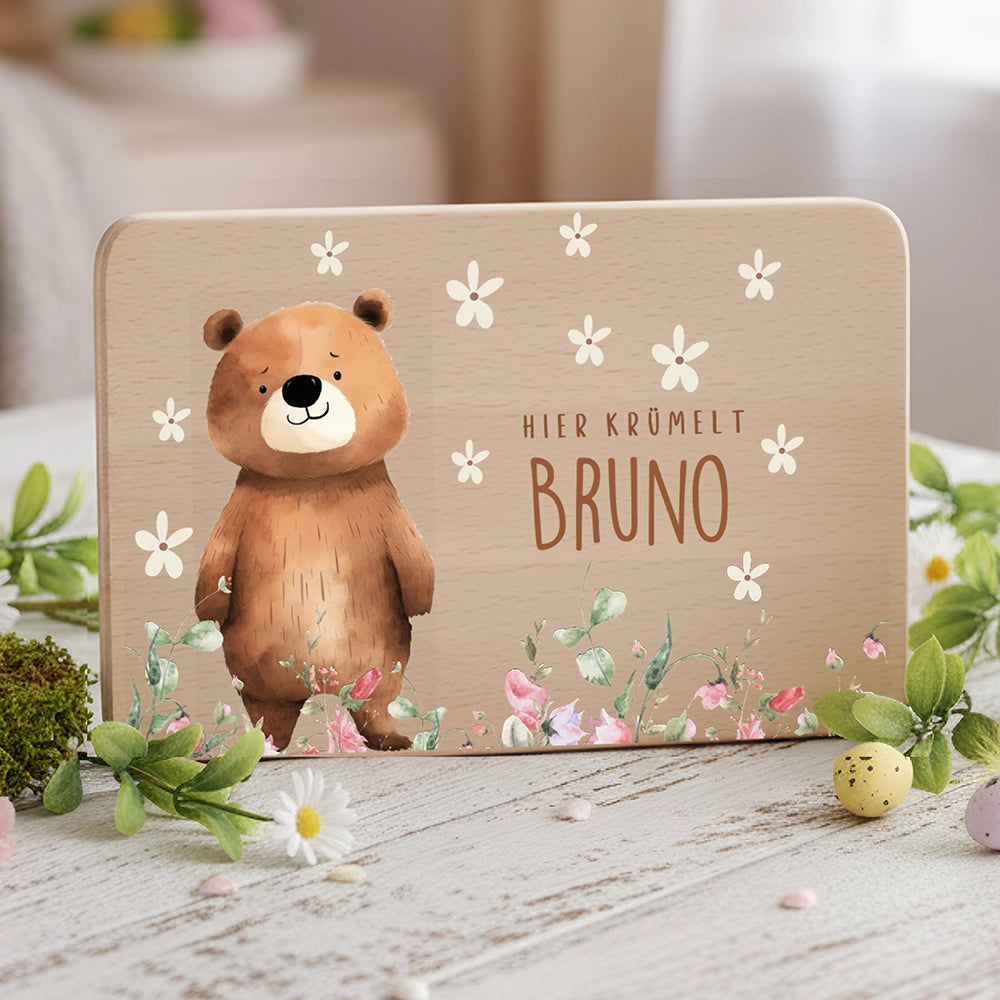 Frühstücksbrettchen Bär Blimenwiese