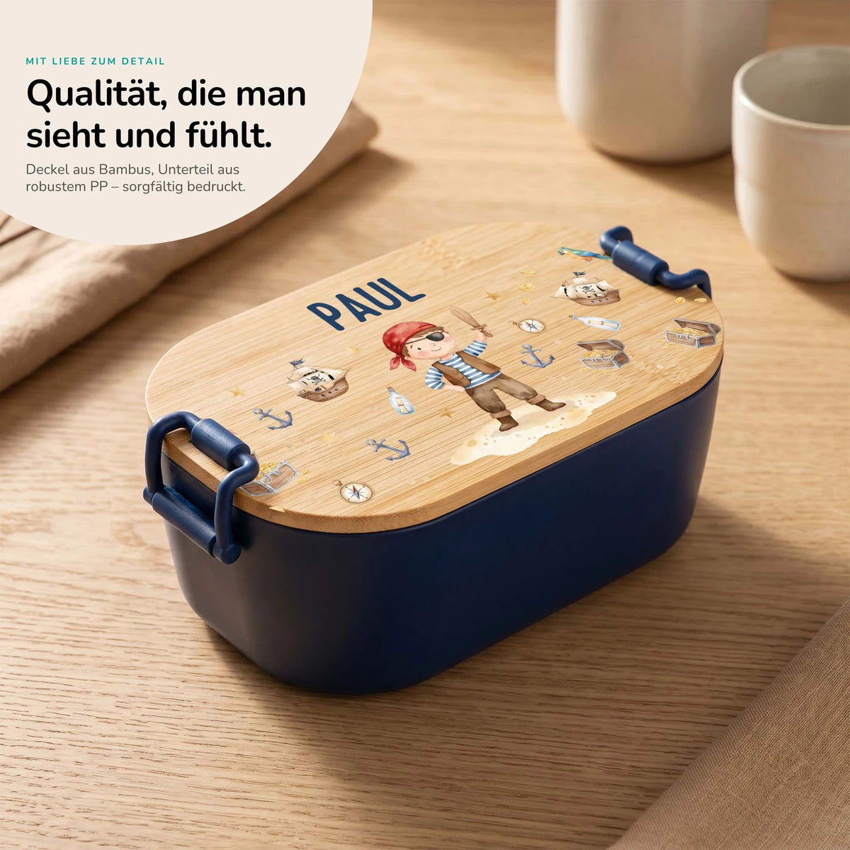 Brotdose Kinder personalisiert, Pirat