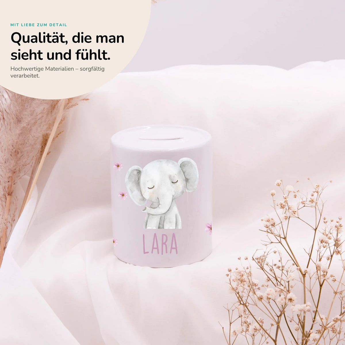 Spardose Kinder aus Keramik - Elefant