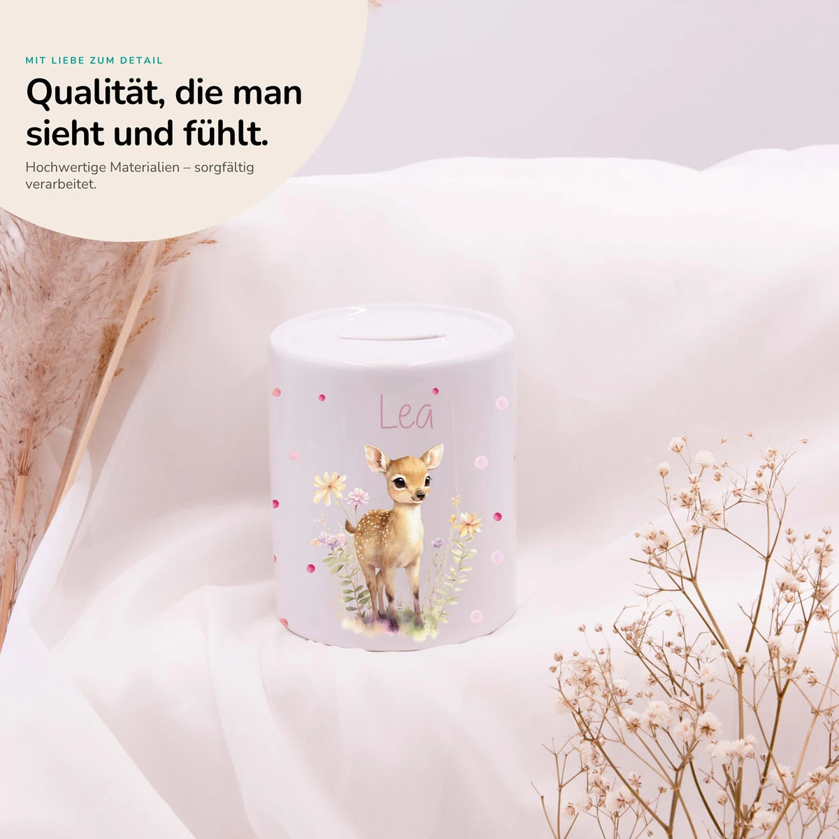 Spardose Kinder aus Keramik - Reh