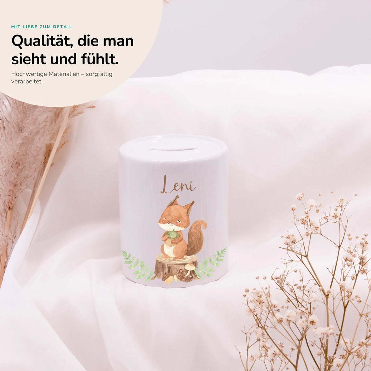 Spardose Kinder aus Keramik - Fuchs