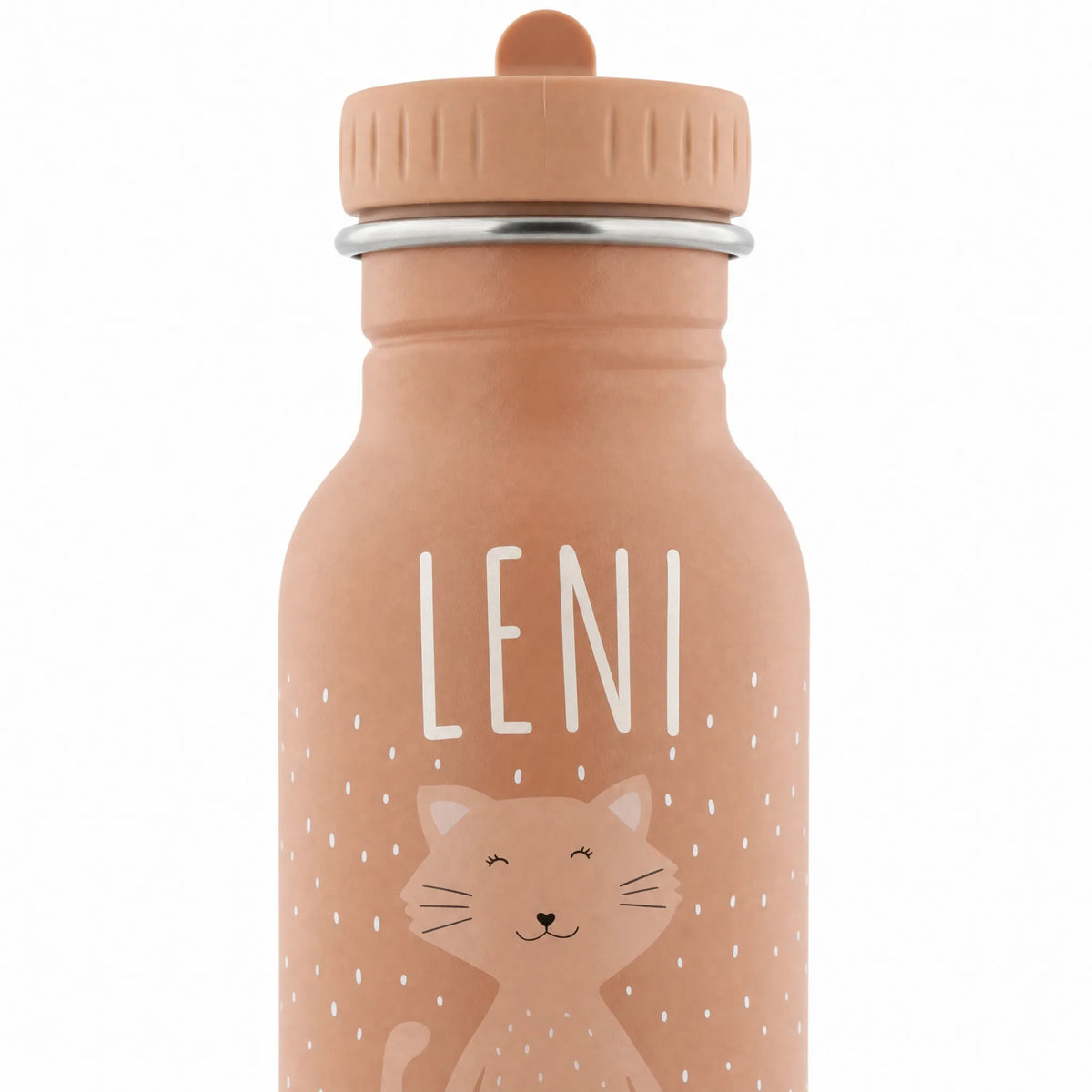Trixie Trinkflasche Kinder Katze, für Kita und Schule, mit Wunschname