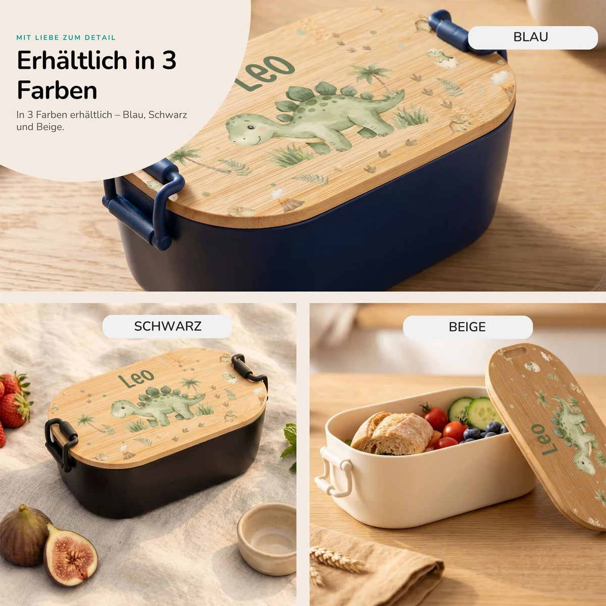 Brotdose Kinder personalisiert, Dinosaurier