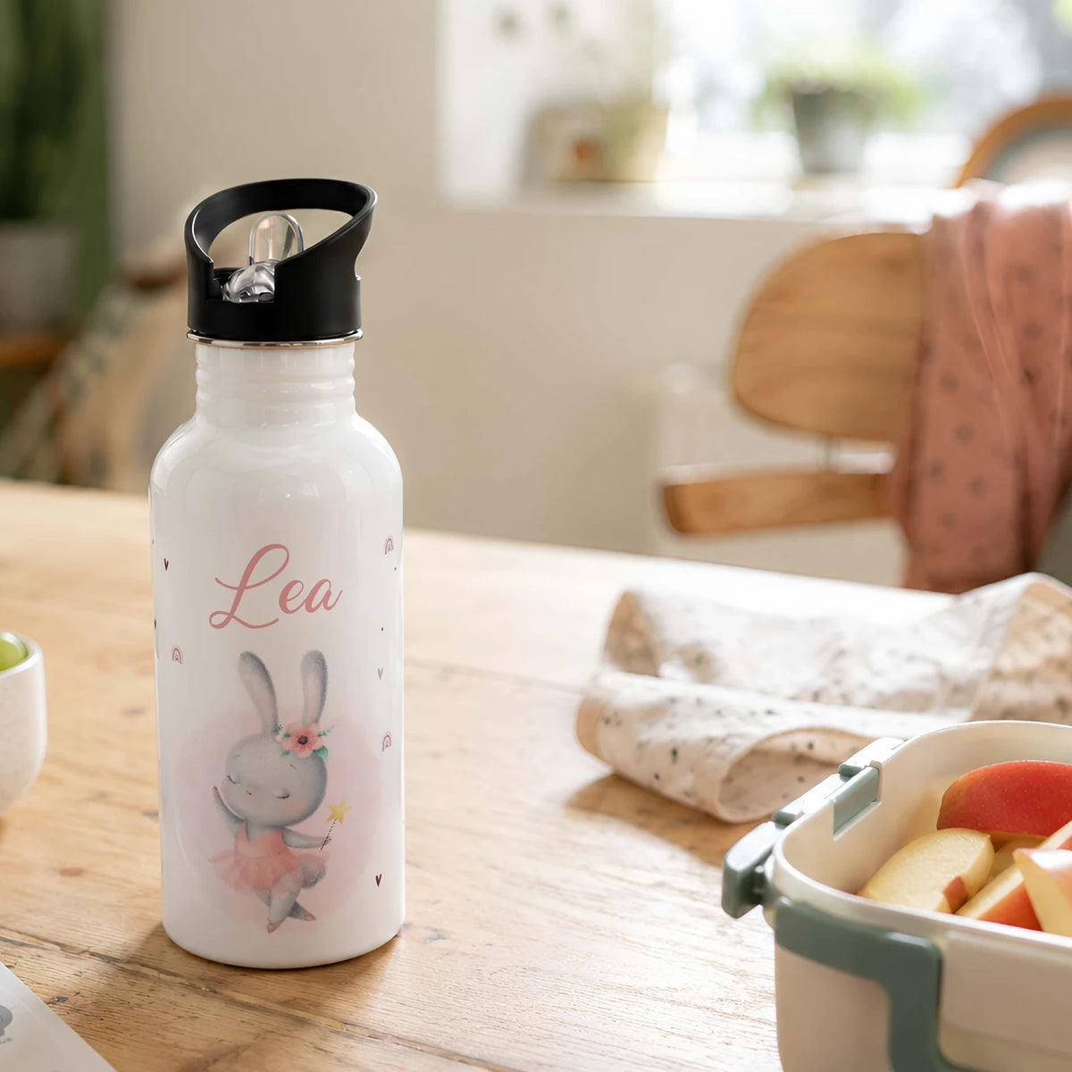 Trinkflasche Kinder Edelstahl - Zauberhase