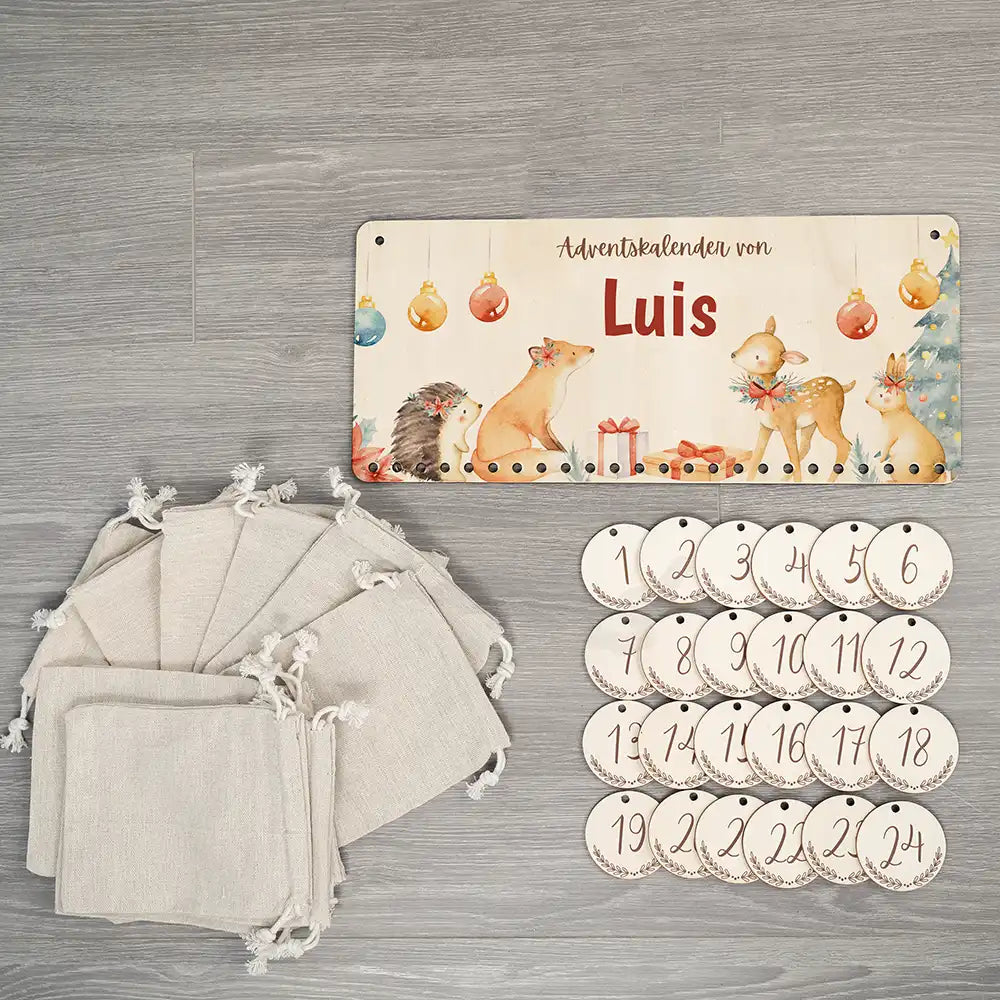 Personalisierter Adventskalender Weihnachtsfamilie