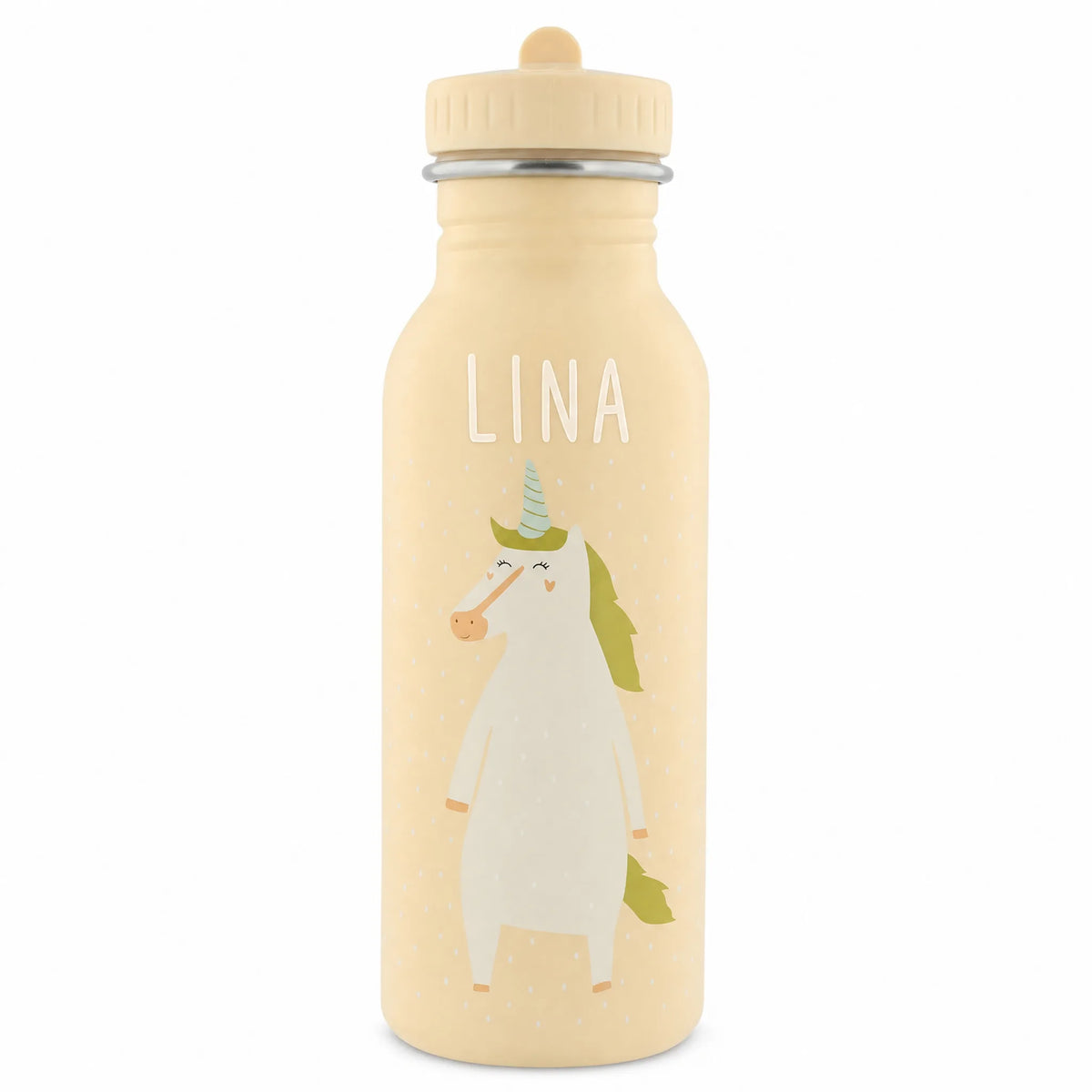 Trixie Trinkflasche Kinder Einhorn, Tiermotiv-Detail mit Wunschname