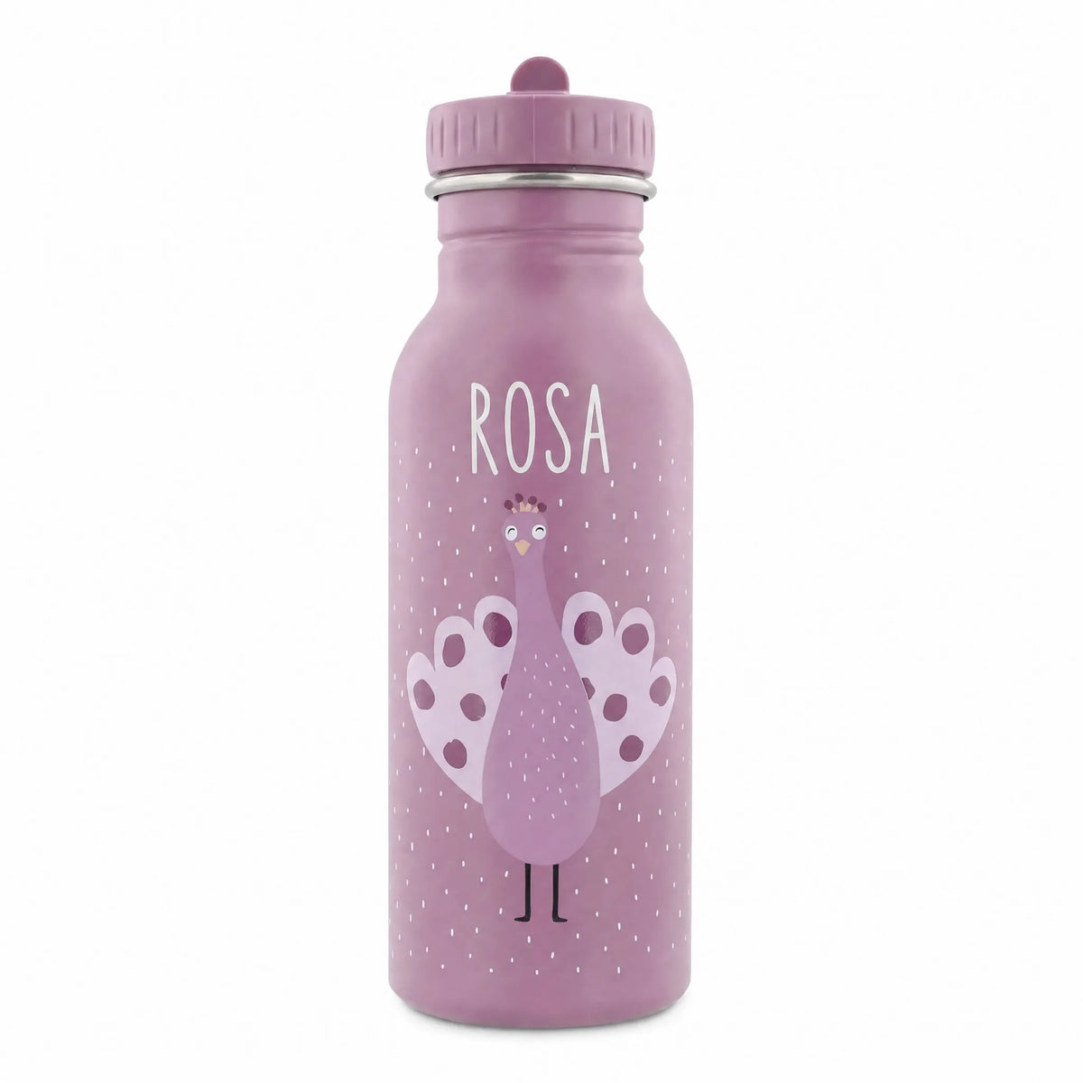 Trixie Trinkflasche Kinder Pfau, Tiermotiv-Detail mit Wunschname