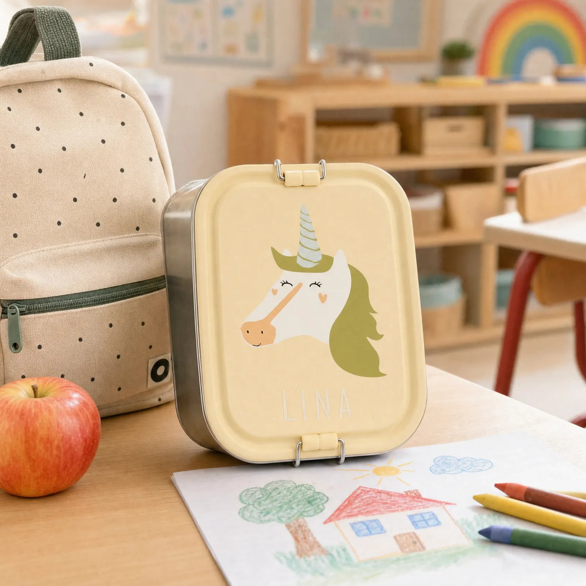 Trixie Brotdose Kinder Einhorn, mit dauerhafter Namensgravur