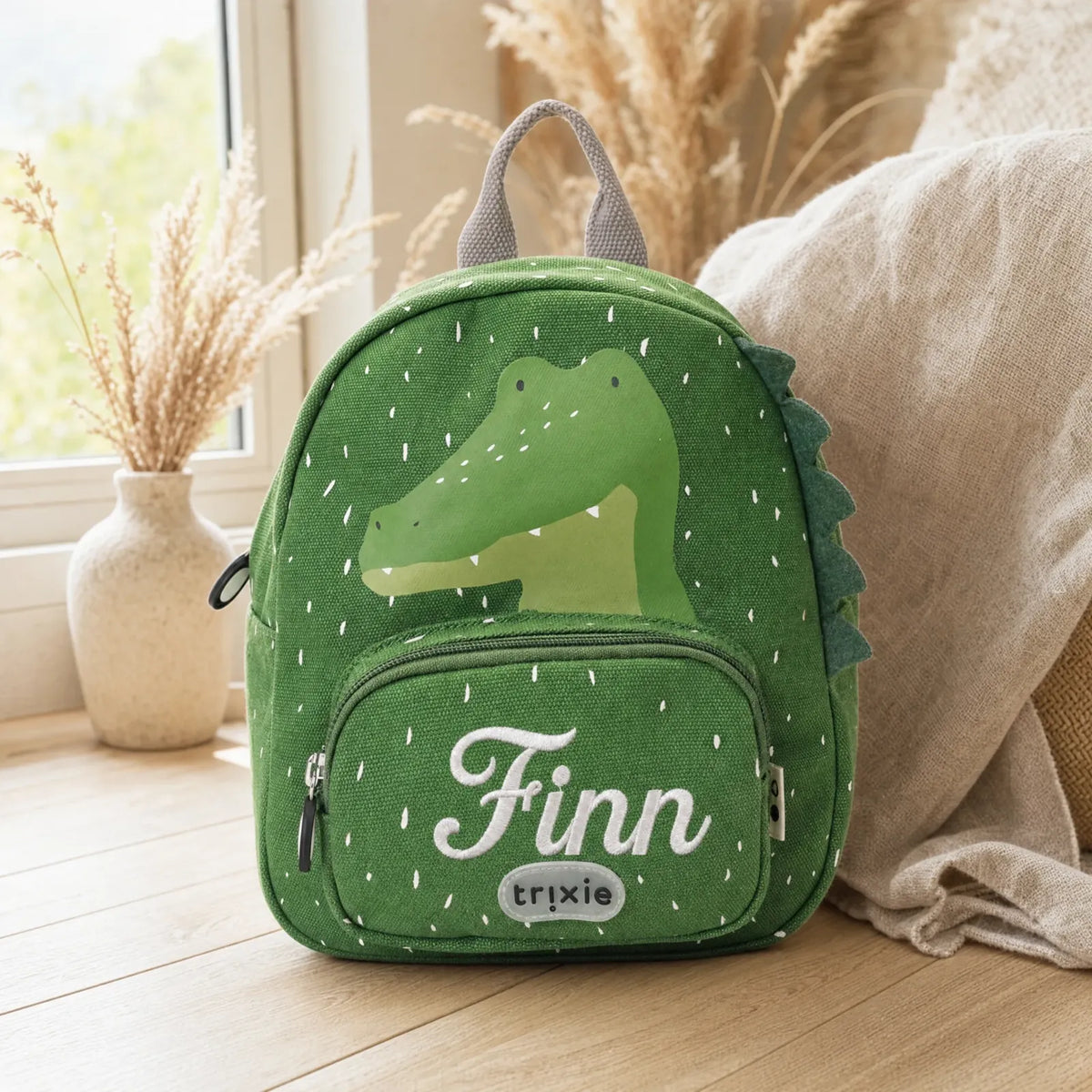 Trixie Kindergartenrucksack Krokodil, Groß 7,5 L, ab 3 Jahren