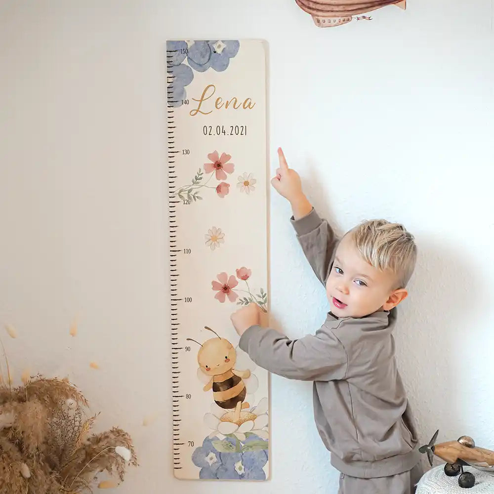 Messlatte Kinder Holz & Aluverbund - Biene