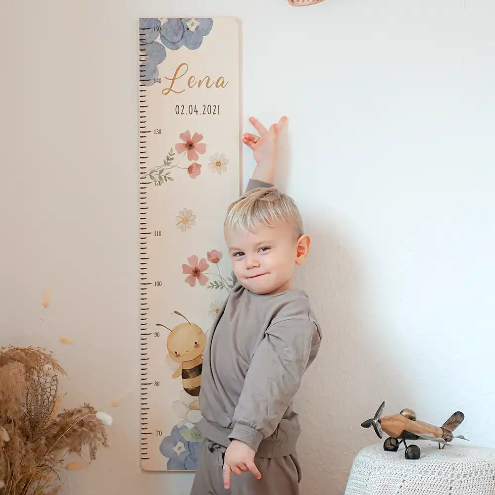 Messlatte Kinder Holz & Aluverbund - Biene