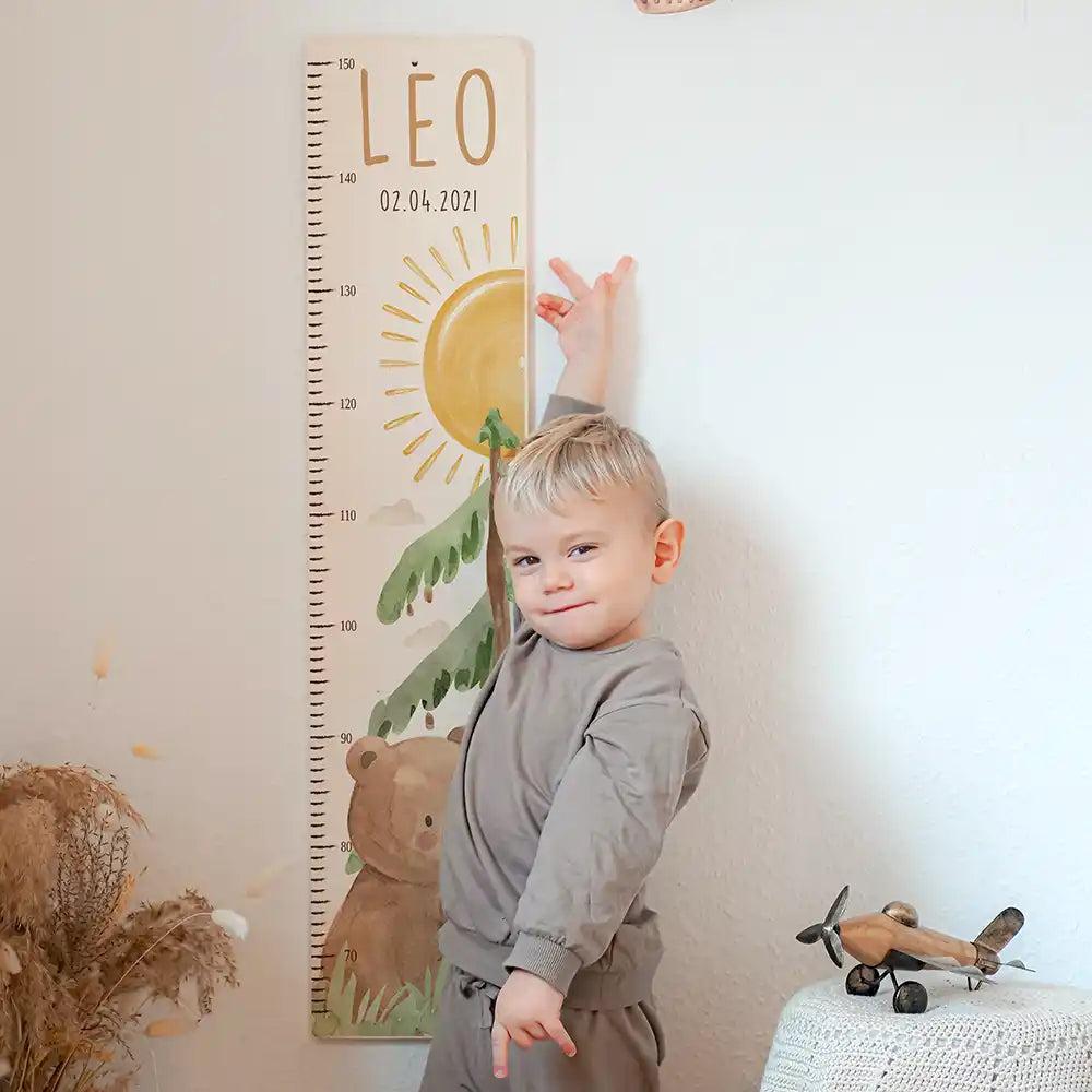 Messlatte Kinder Holz & Aluverbund - Bär