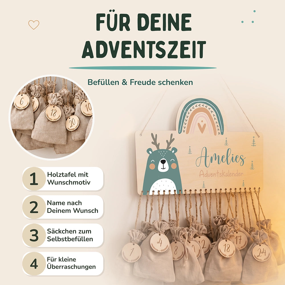 Adventskalender Kinder - Regenbogen