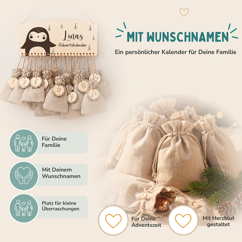 Adventskalender Kinder - Pinguin