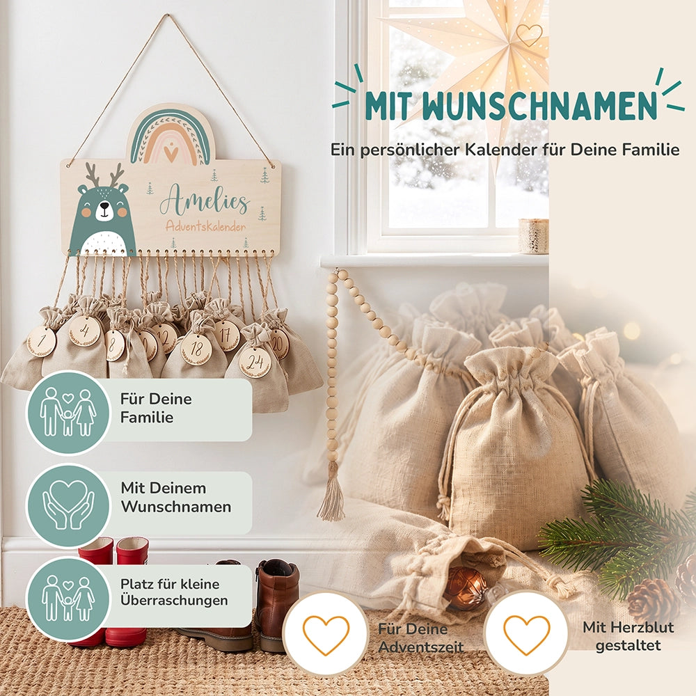 Adventskalender Kinder - Regenbogen