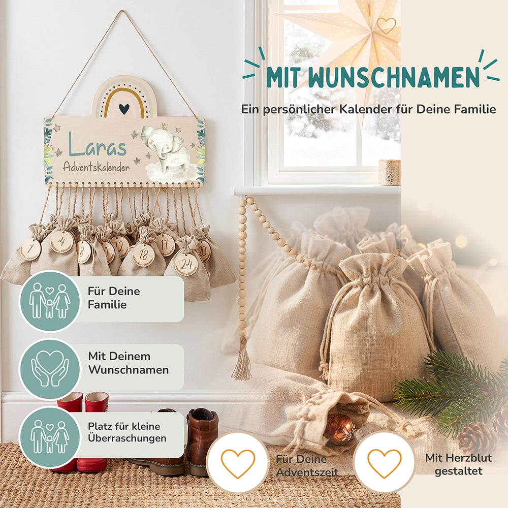 Adventskalender Kinder - Elefant