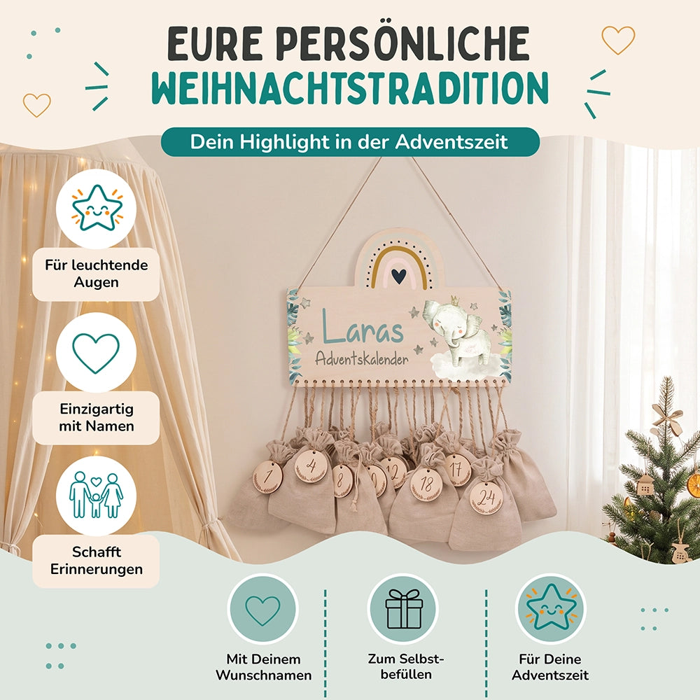 Adventskalender Kinder - Elefant