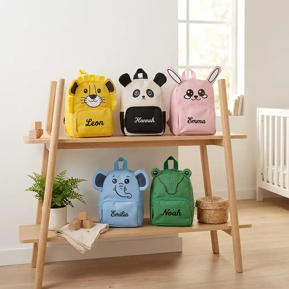 Personalisierter Kinderrucksack Elefant, aus robustem RPET-Material