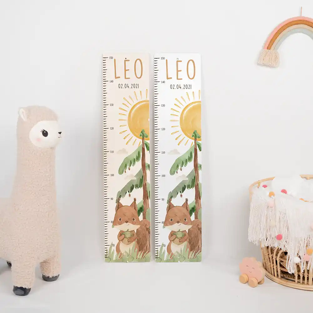 Messlatte Kinder Holz & Aluverbund - Eichhörnchen