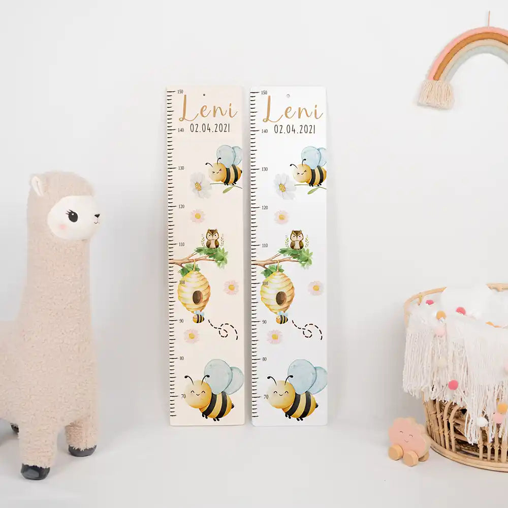 Messlatte Kinder Holz & Aluverbund - Bienen