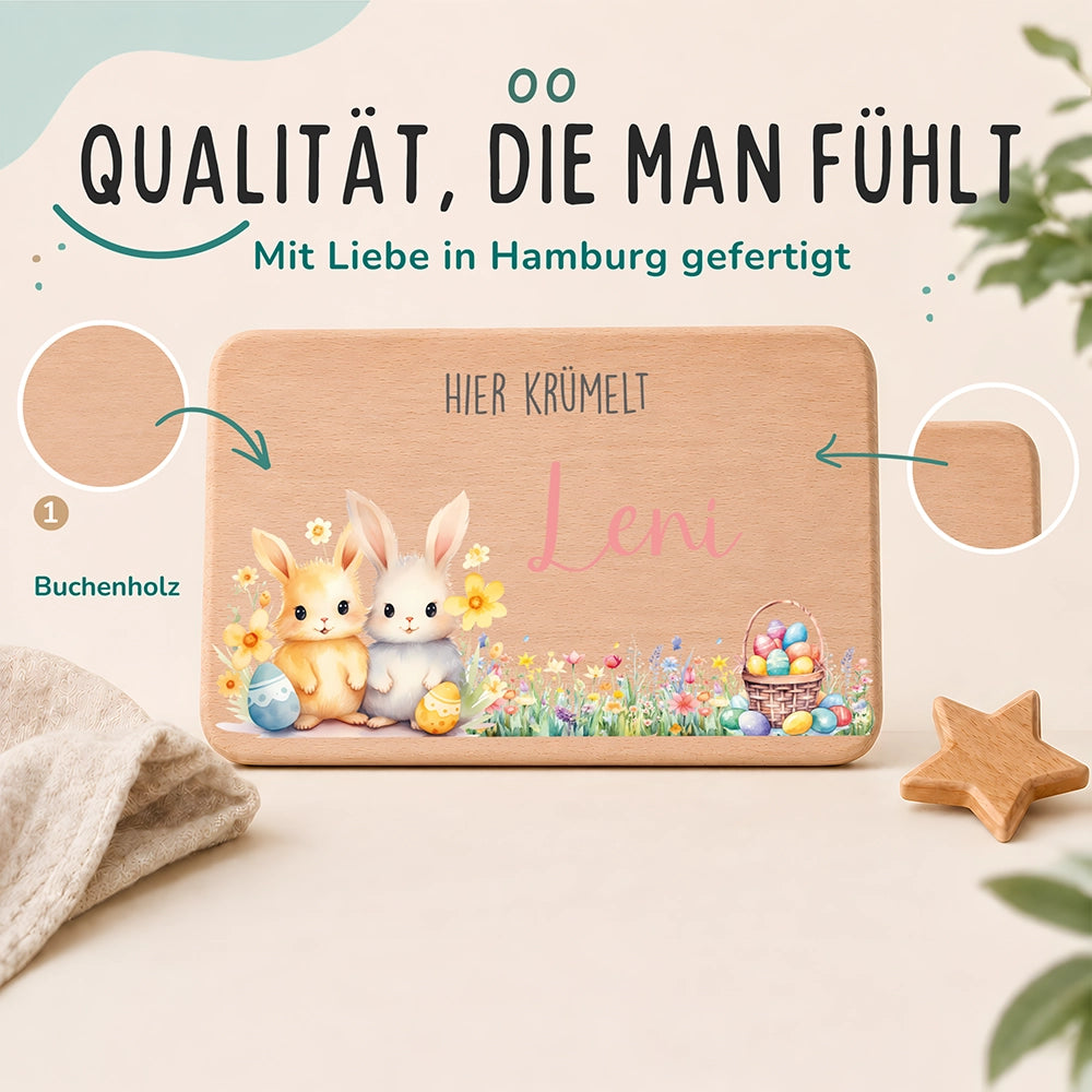 Frühstücksbrettchen Holz personalisiert