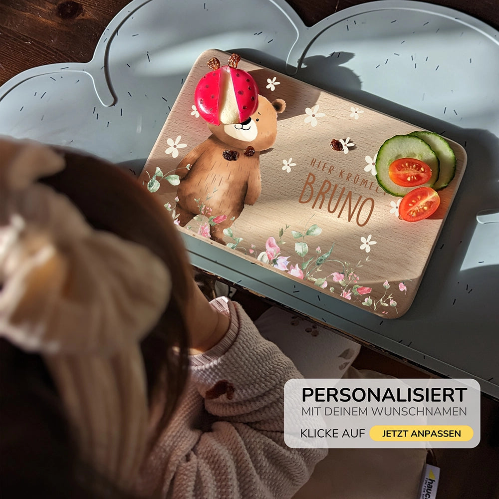 Frühstücksbrettchen Bär Blimenwiese