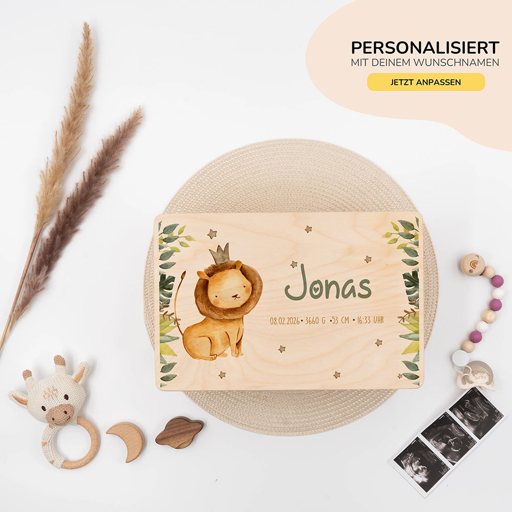 Erinnerungsbox Baby - Jungle Löwe