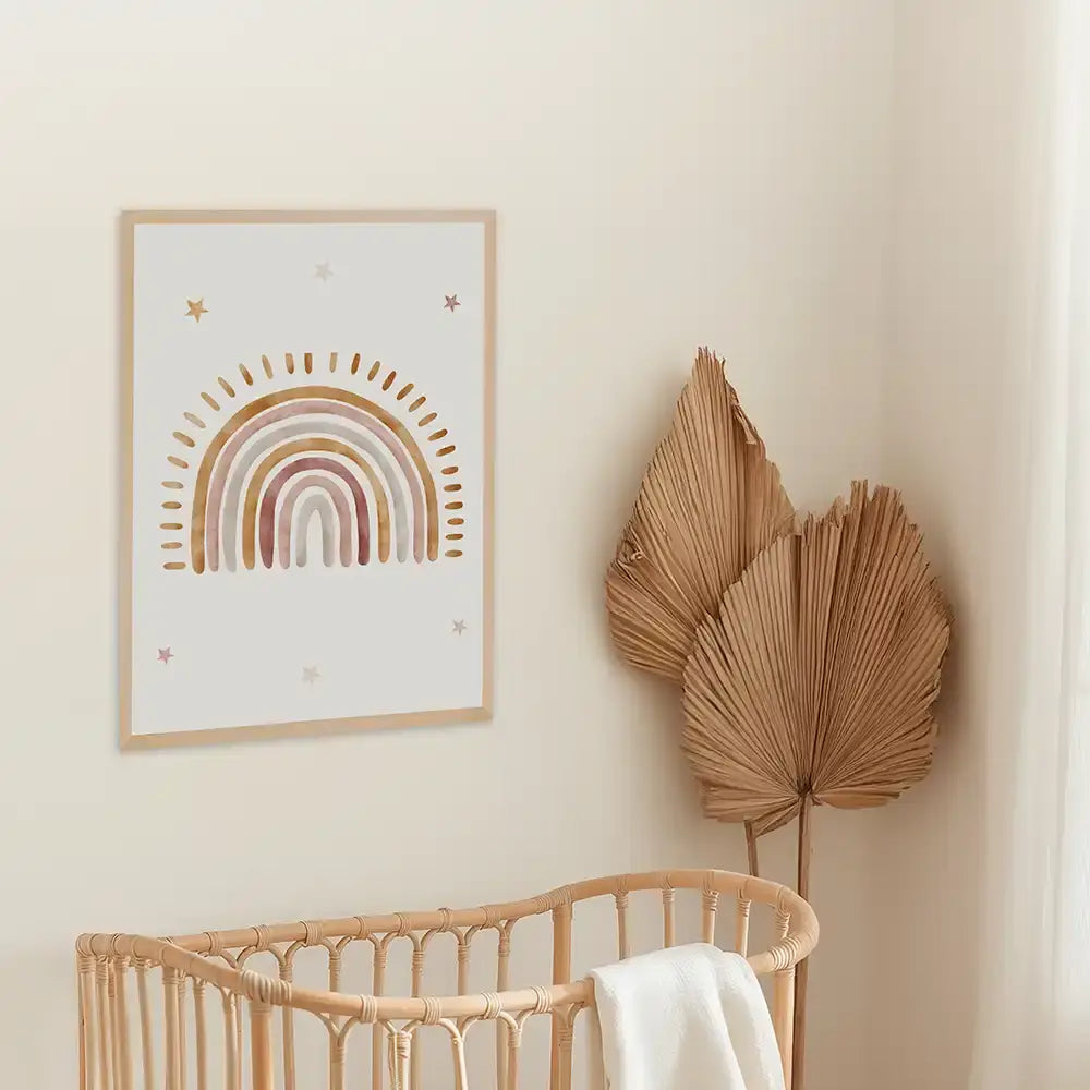Poster 3er-Set - Häschen-Ballerina, Regenbogenspruch & Regenbogen fürs Kinderzimmer