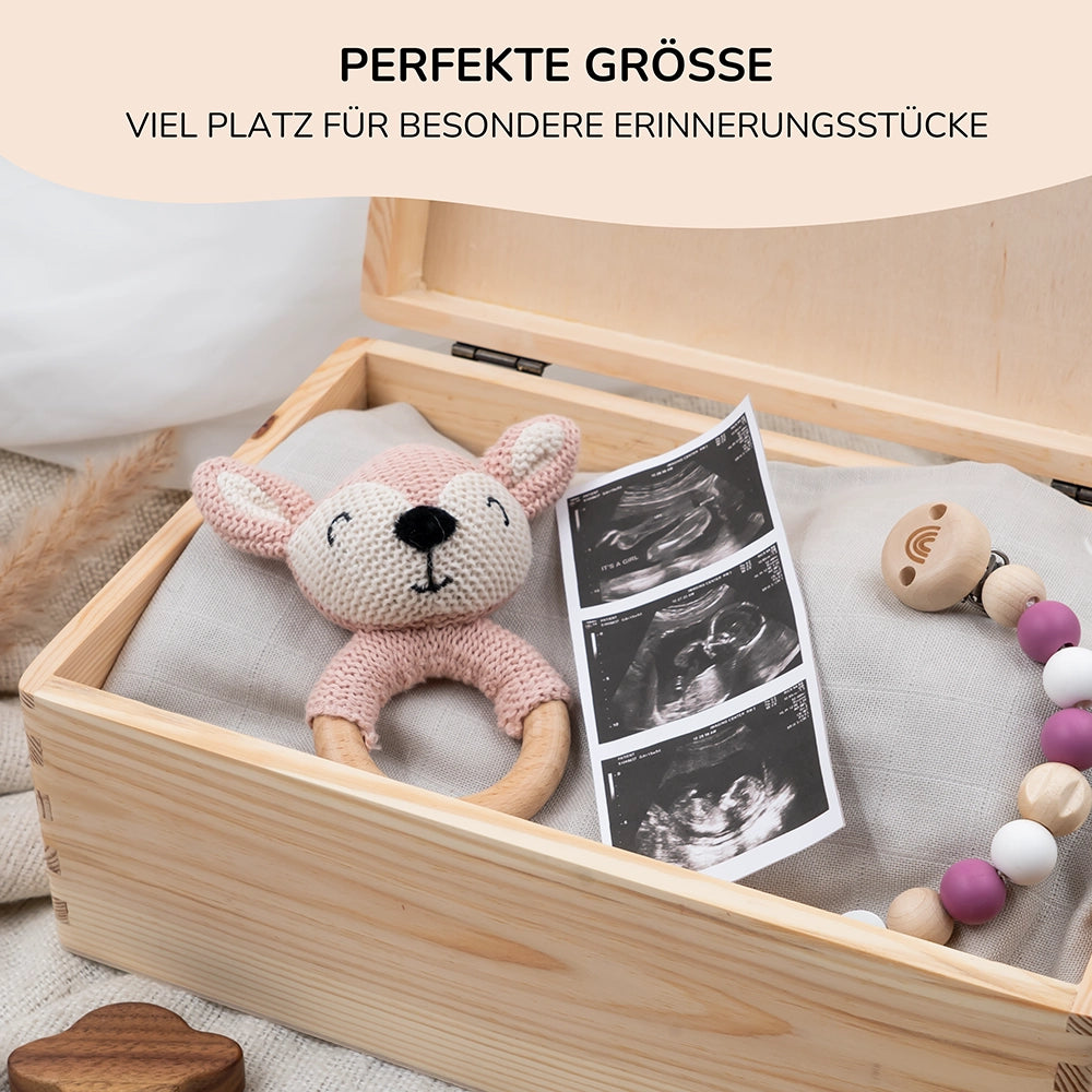 Erinnerungsbox Baby - Tierfamilie Boho