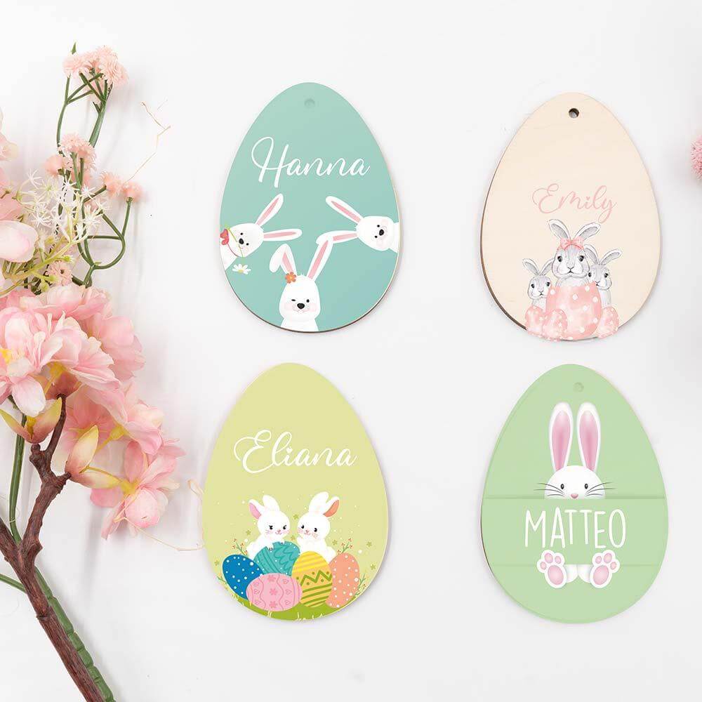 unique wooden Easter egg with custom engraving