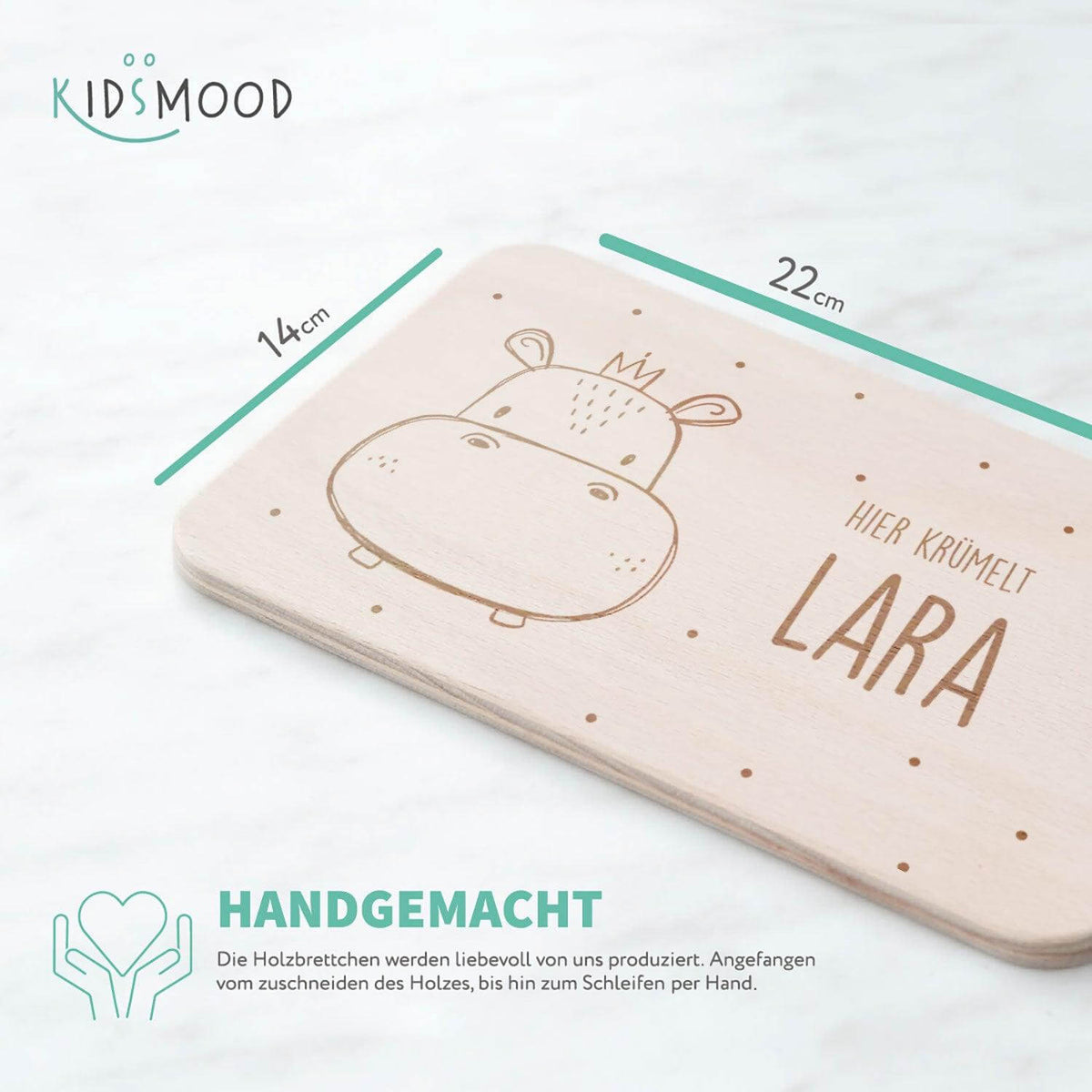 high-quality personalized breakfast board for children