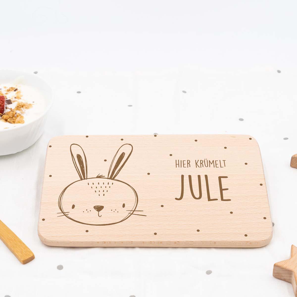 personalized breakfast board with custom name engraving
