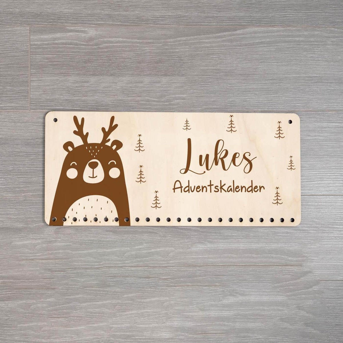 custom name engraved on advent calendar