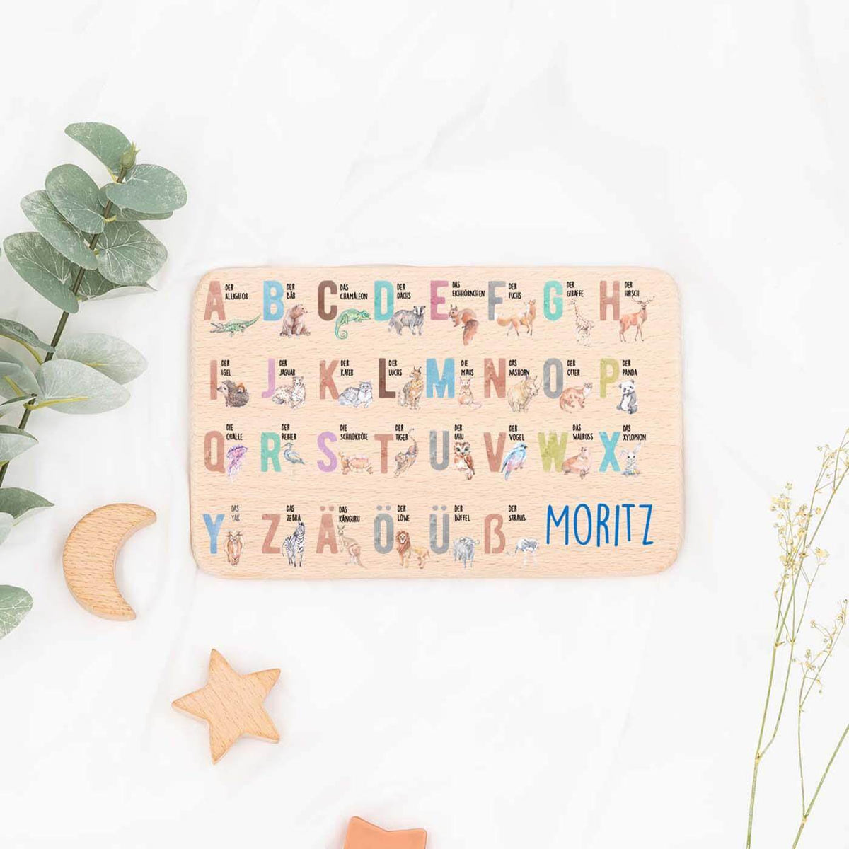 high-quality personalized bear breakfast board