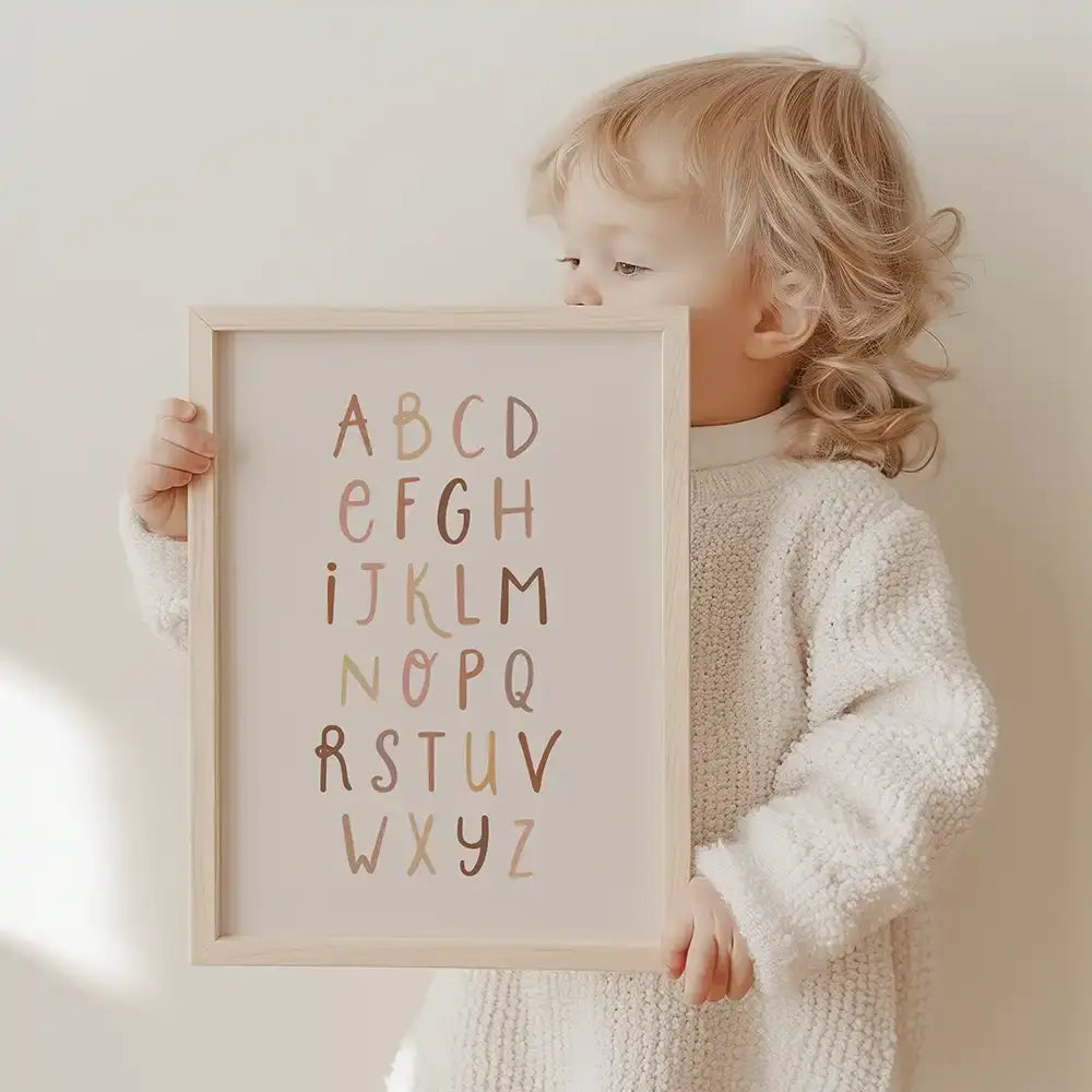 Poster 3er-Set - ABC, Zahlen & Maus Affirmation fürs Kinderzimmer