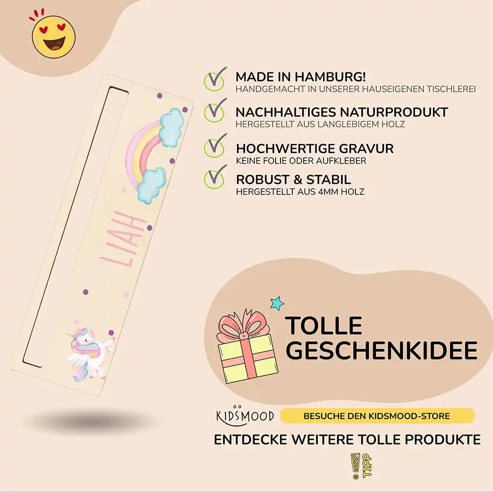 Lesehilfe personalisiert - Einhorn