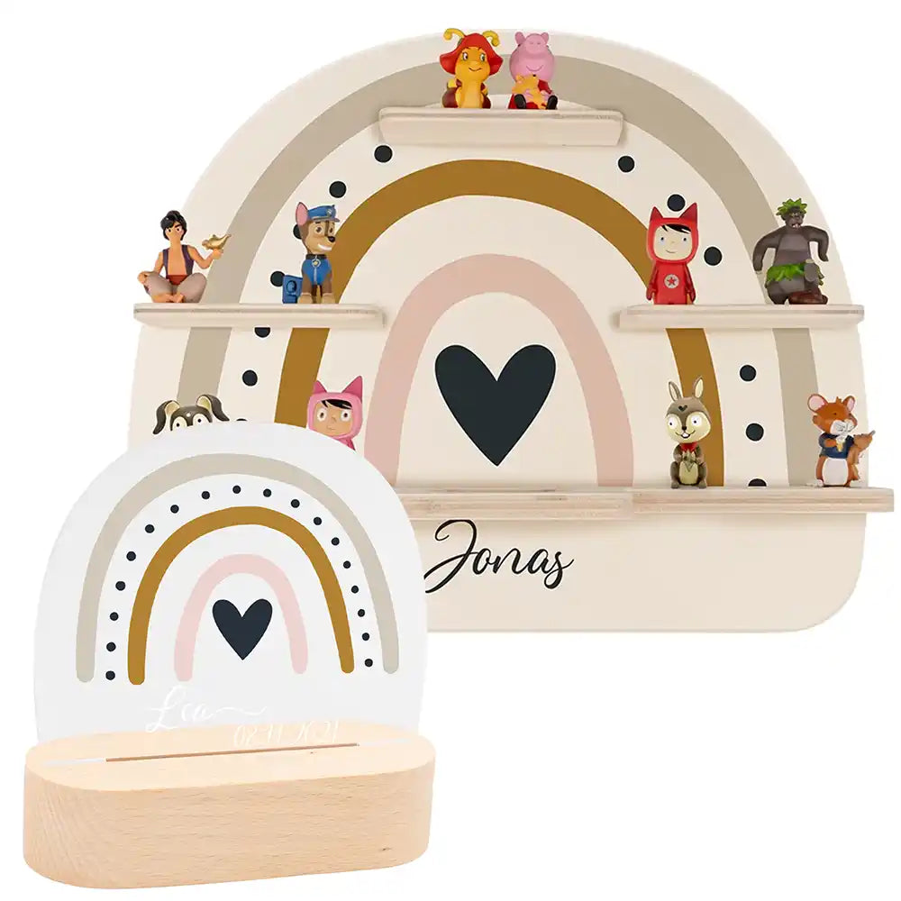 Kinderzimmer Bundle Regenbogen 2 Tonieregal + Nachtlicht