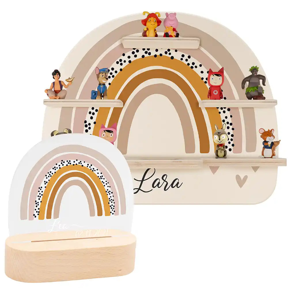 Kinderzimmer Bundle Regenbogen 3 Tonieregal + Nachtlicht