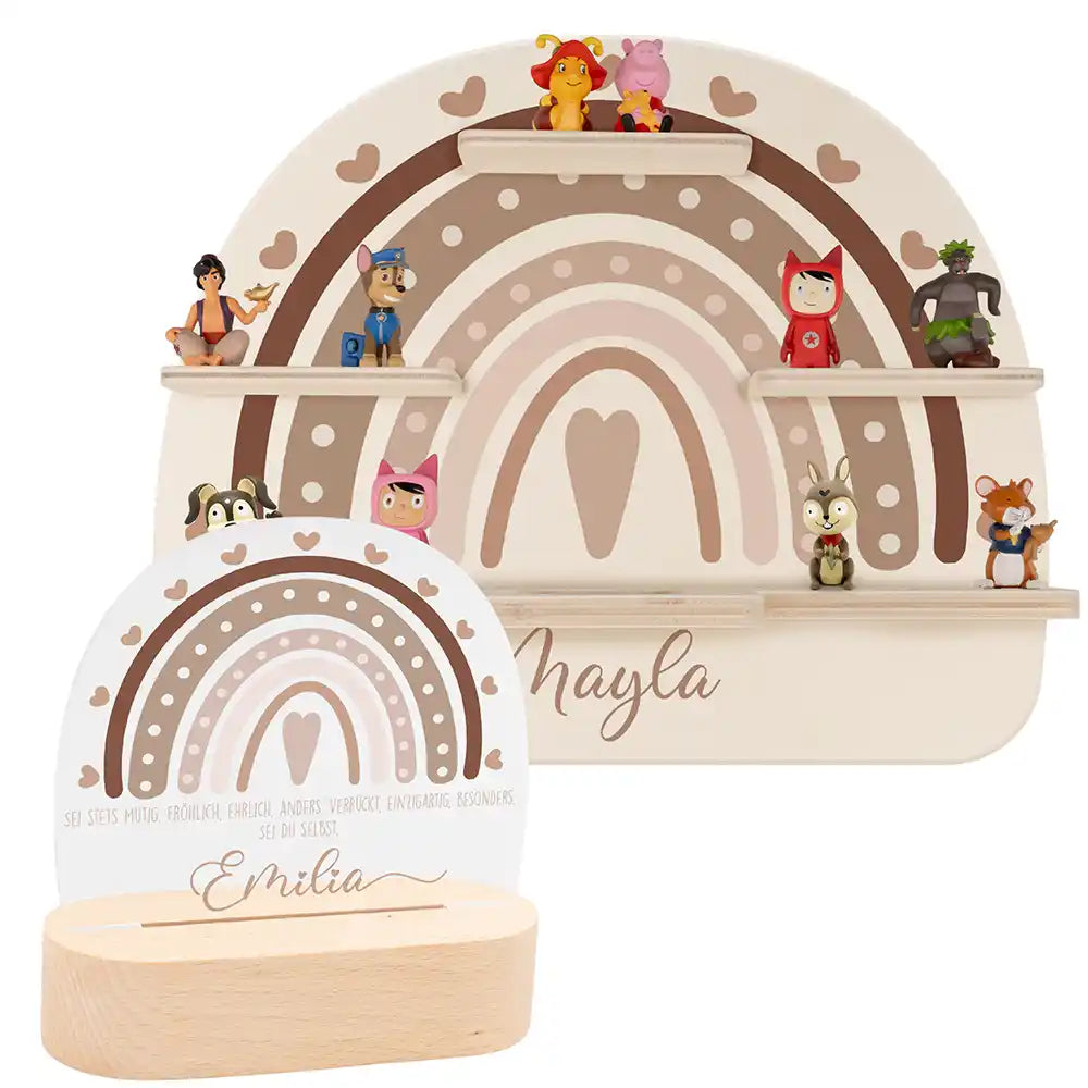 Kinderzimmer Bundle Tonieregal und Nachtlicht - Regenbogen
