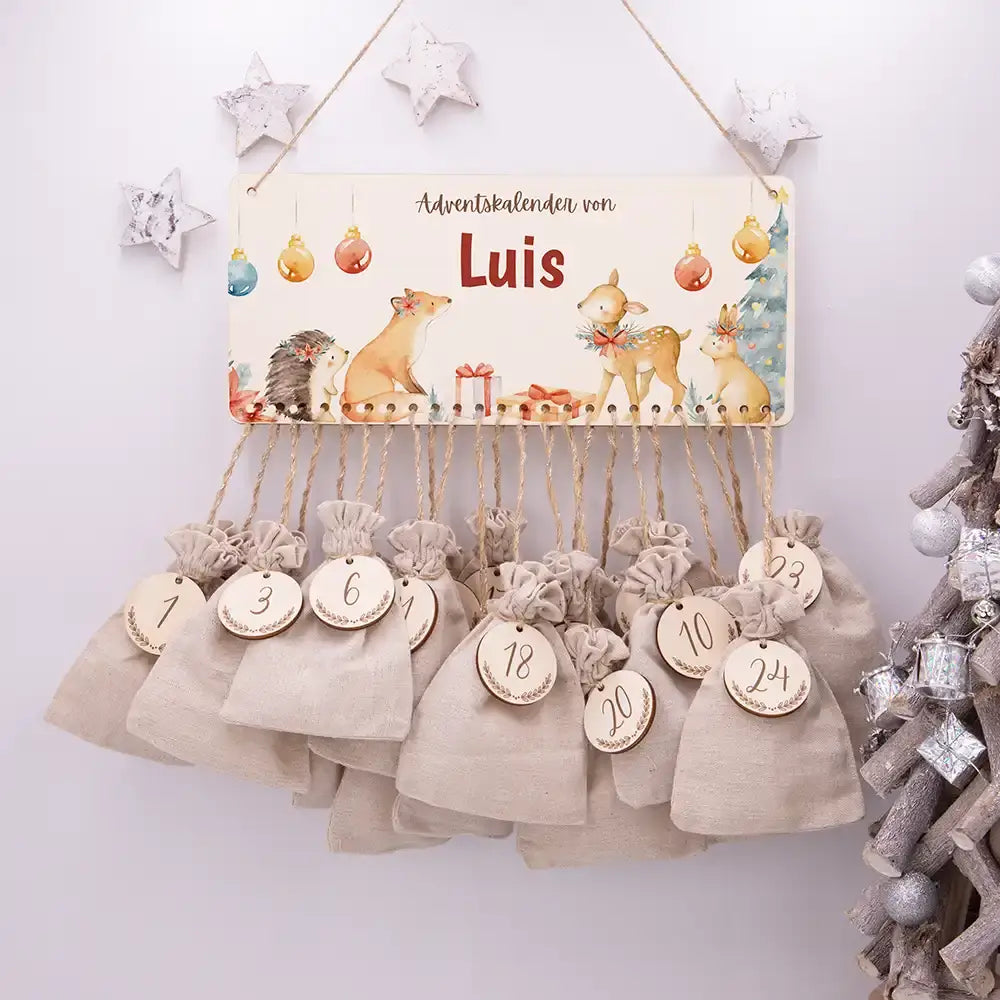 Personalisierter Adventskalender Weihnachtsfamilie