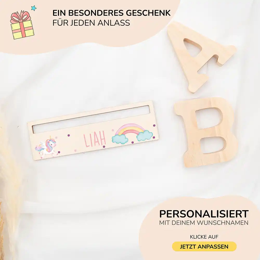 Lesehilfe personalisiert - Einhorn
