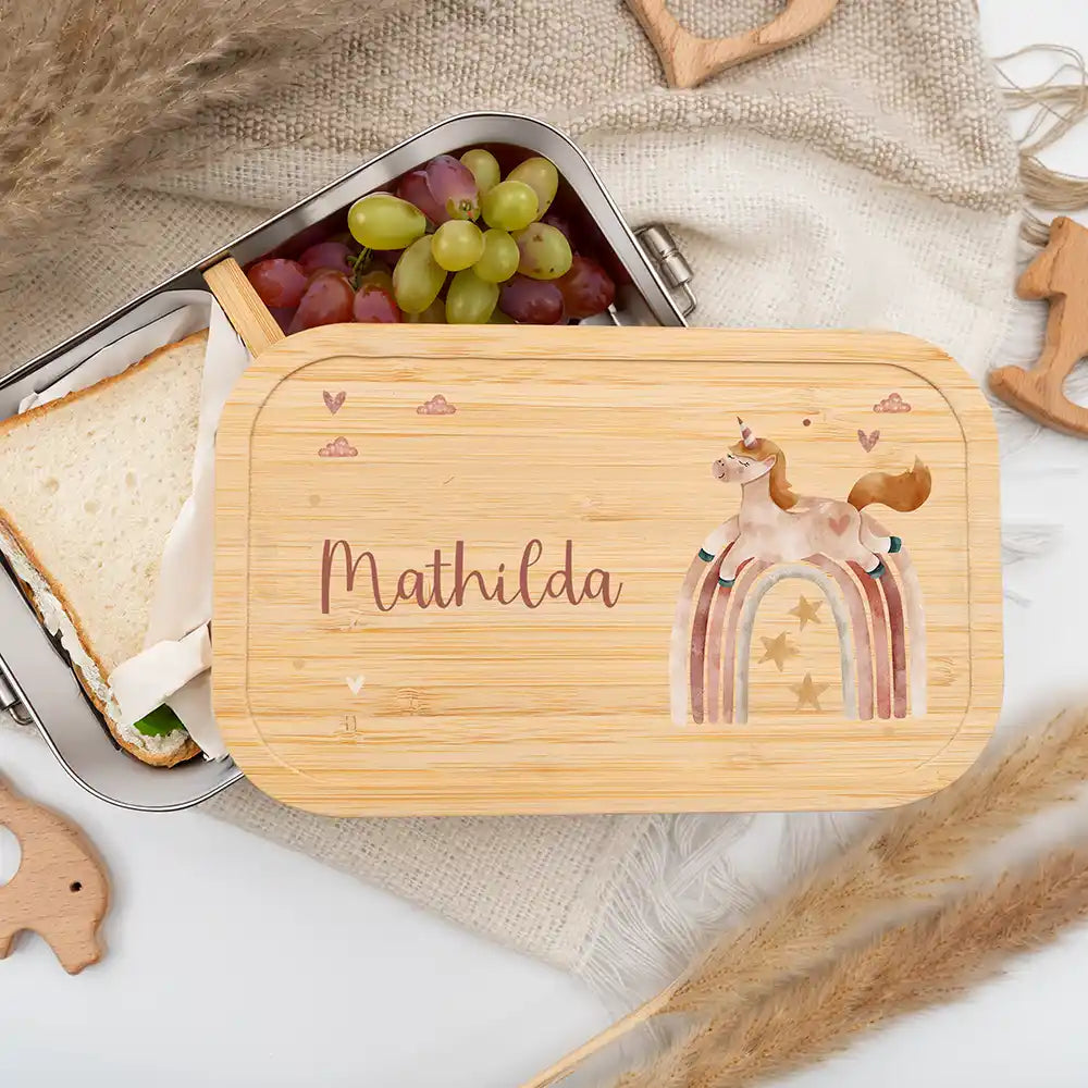 Einschulungsset mit Name – Schultüte, Trinkflasche und Brotdose