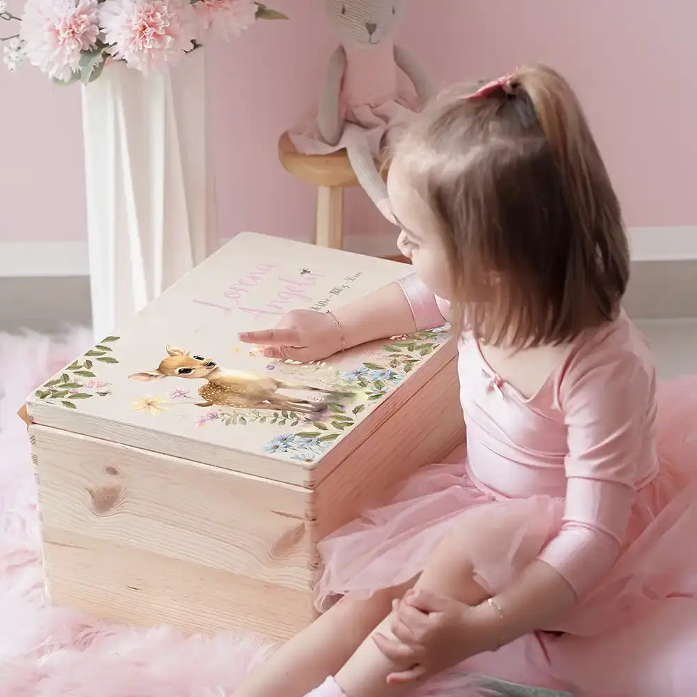 Erinnerungsbox Baby - Reh im Wald